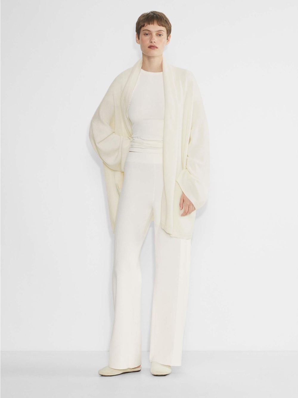 ARITZIA the group nook merino wool cardigan cream size 2